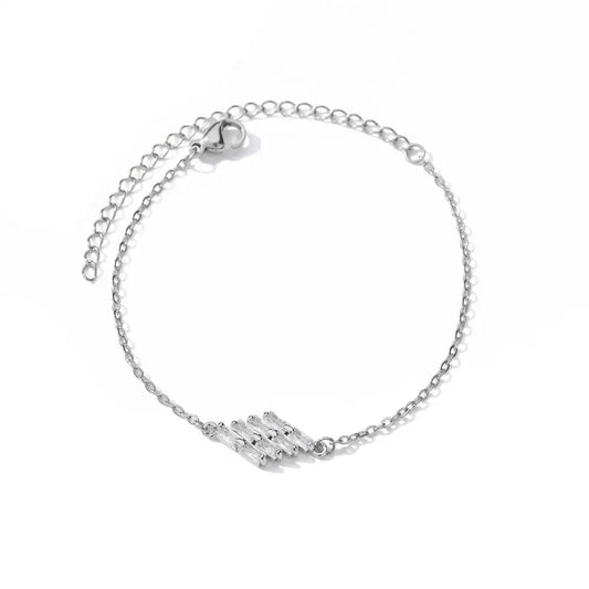 Minimalist siver Charm Bracelet