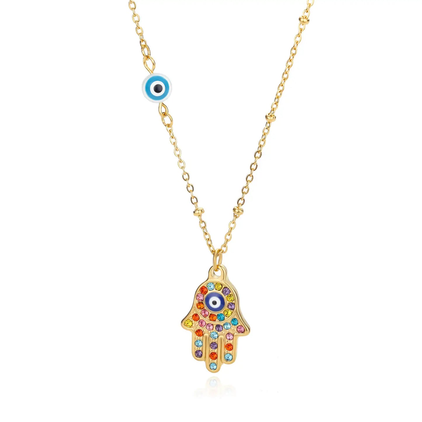 Cindy Elegant hand Necklace with Pearl