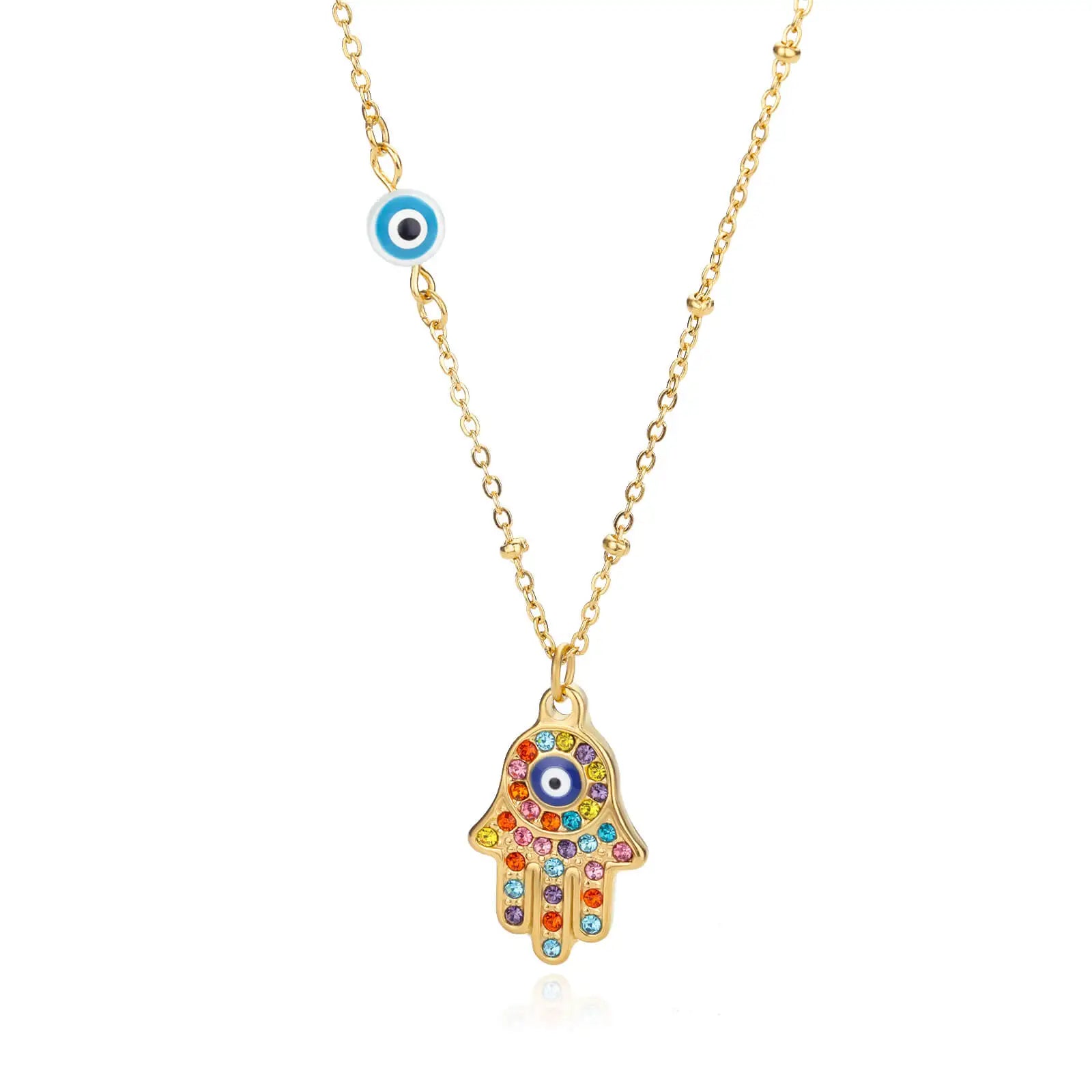 Cindy Elegant hand Necklace with Pearl