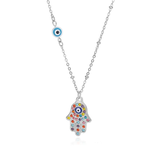 Cindy Elegant hand Necklace with Pearl