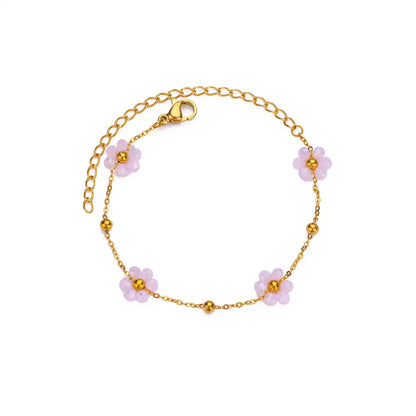 Cindy Fashion Beads Flower Bracelets