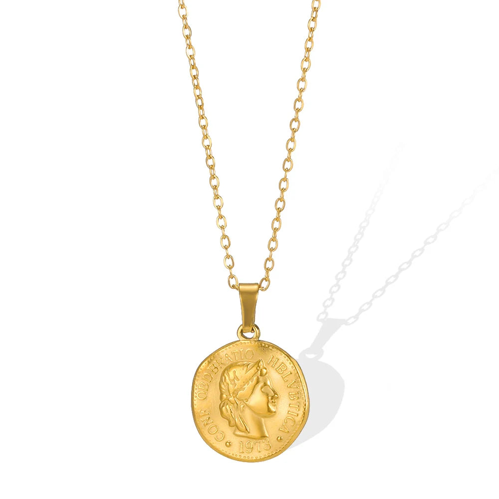 Cindy Opal medallion Necklace