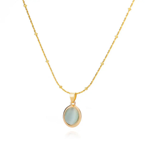 Cindy Stone Opal Oval Necklace 
