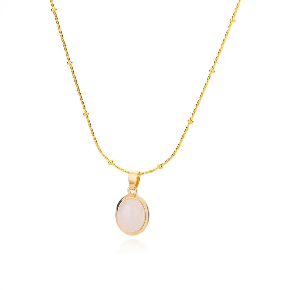 Cindy Stone Opal Oval Necklace 