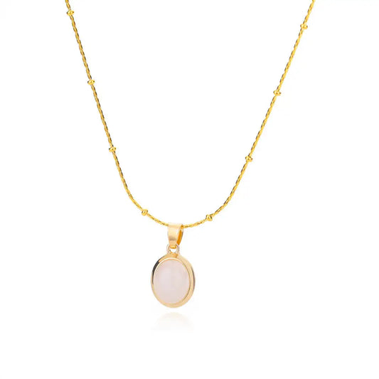 Cindy Stone Opal Oval Necklace 