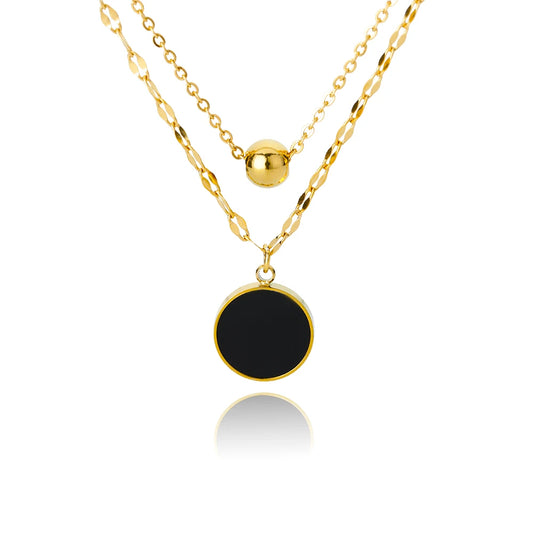 Cindy Trendy Gold circle Necklace