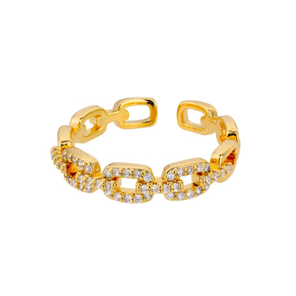 Couple-Style Twist Ring Gold