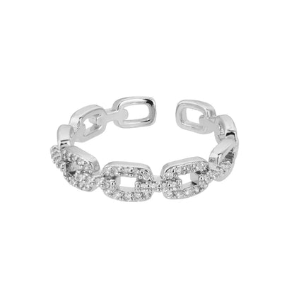 Couple-Style Twist Ring Silver