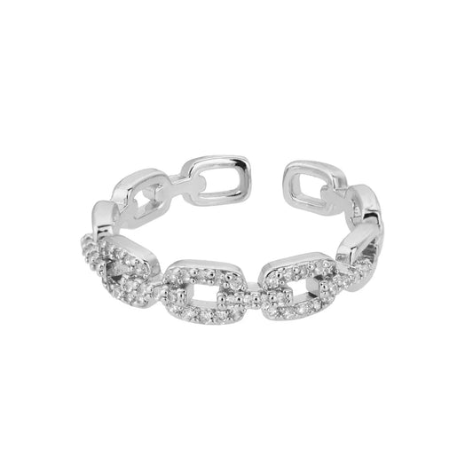 Couple-Style Twist Ring Silver