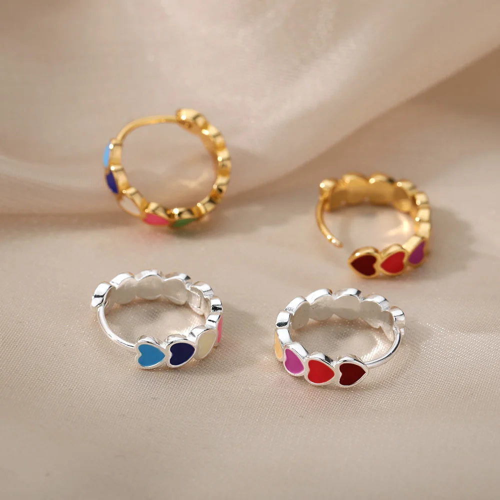 Cindy Golden Heartbeat – Boucles d'oreilles tendance en acier inoxydable pour elle