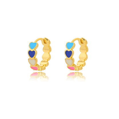 Cindy Golden Heartbeat – Boucles d'oreilles tendance en acier inoxydable pour elle
