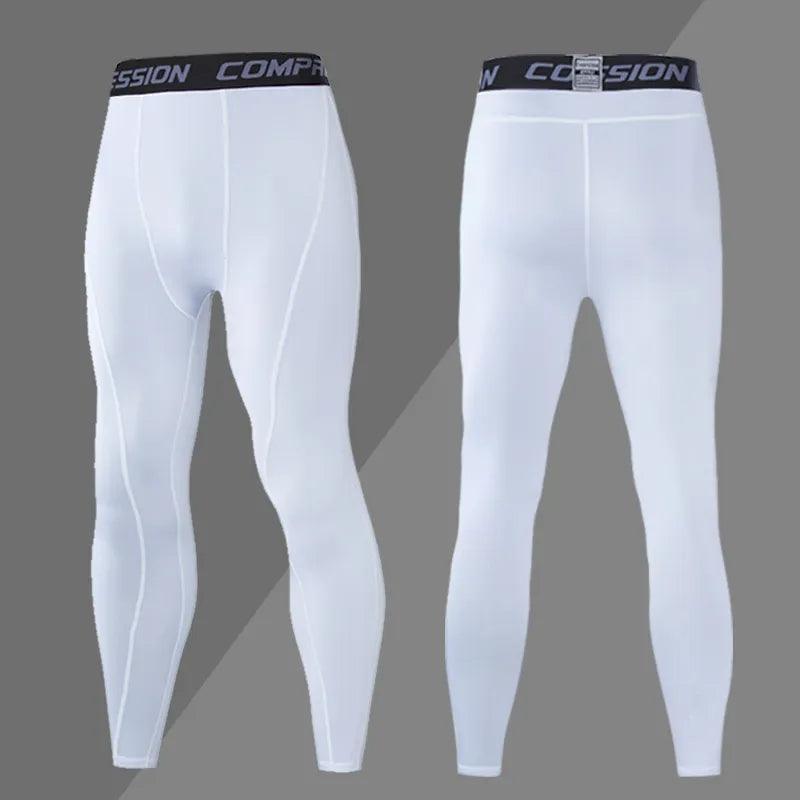 legging running homme sans poche blanc