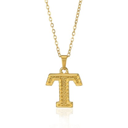 Myjuri Bold Initial Necklace — 18K Gold