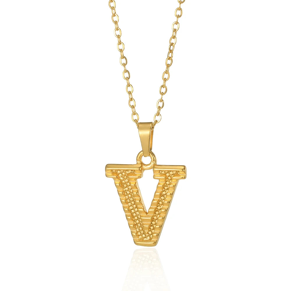 Myjuri Bold Initial Necklace — 18K Gold