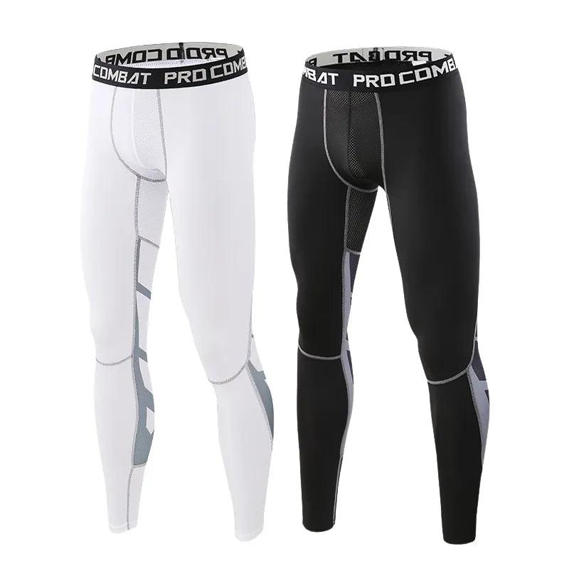 collants de compression hommes noir et blanc