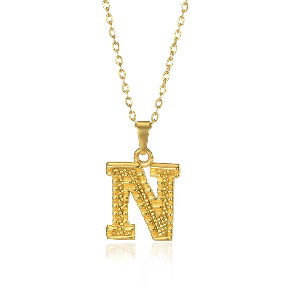 Myjuri Bold Initial Necklace — 18K Gold