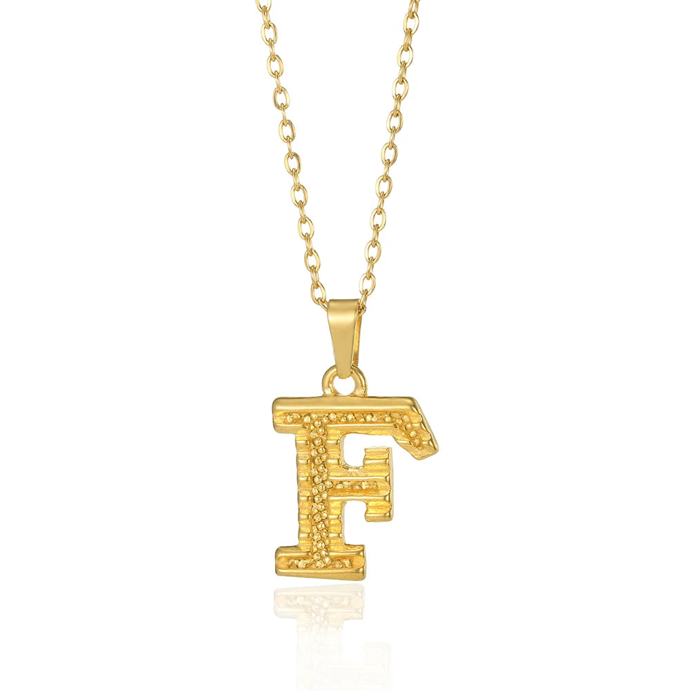 Myjuri Bold Initial Necklace — 18K Gold