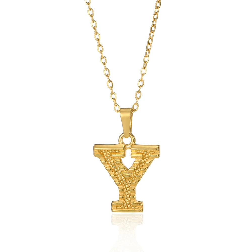 Myjuri Bold Initial Necklace — 18K Gold