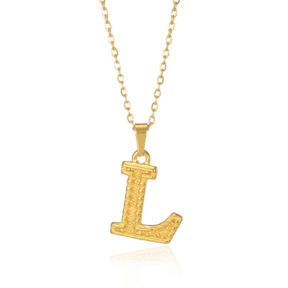 Myjuri Bold Initial Necklace — 18K Gold