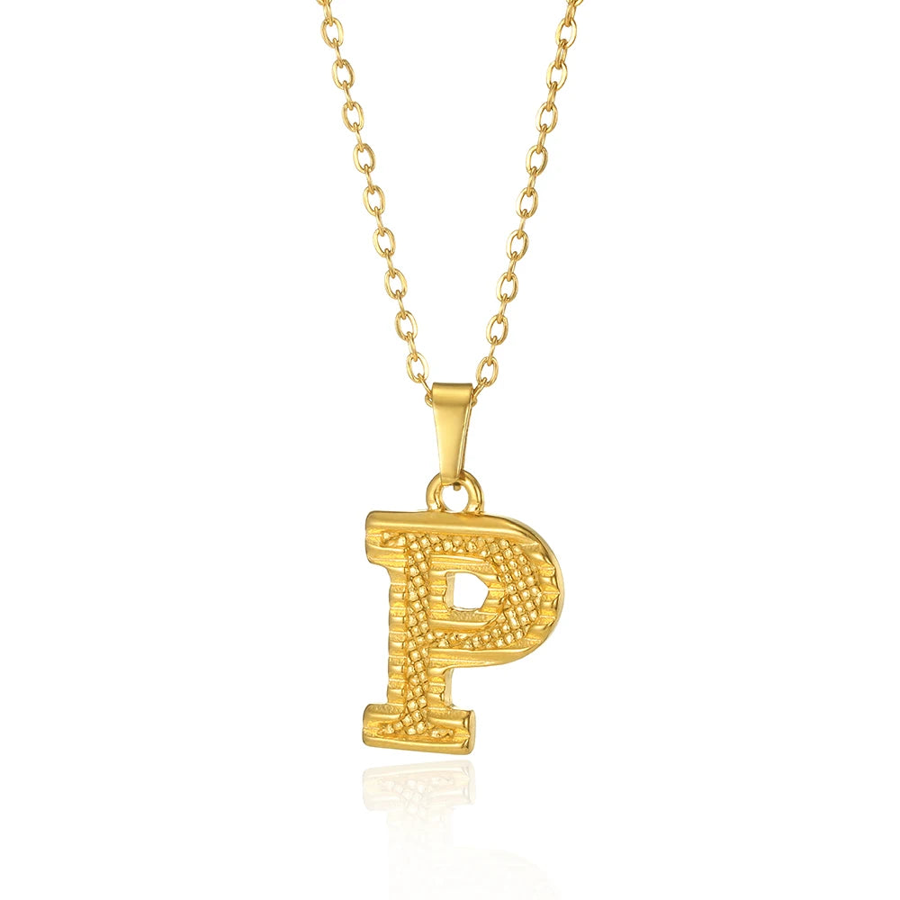 Myjuri Bold Initial Necklace — 18K Gold