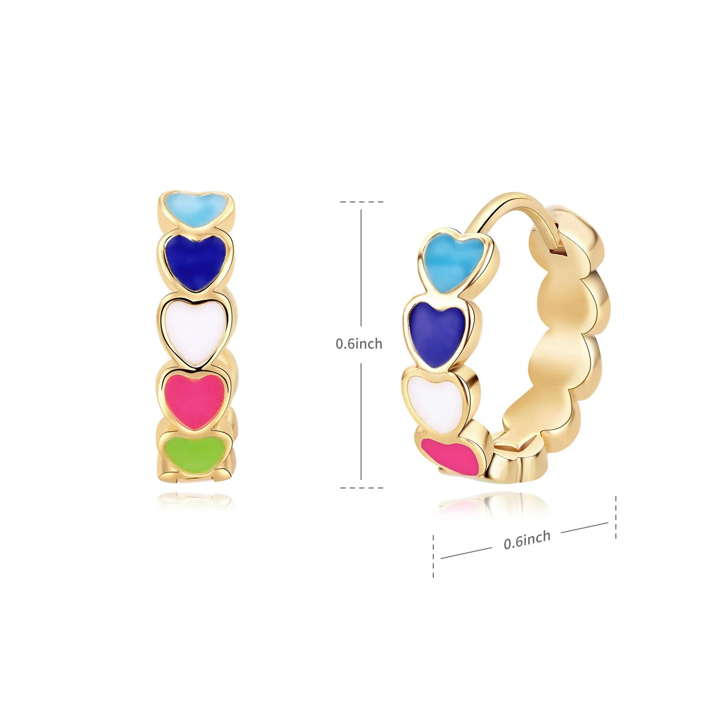 Cindy Golden Heartbeat – Boucles d'oreilles tendance en acier inoxydable pour elle