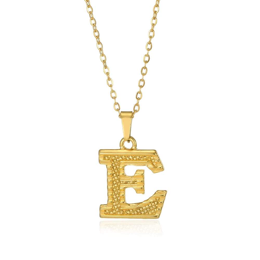 Myjuri Bold Initial Necklace — 18K Gold