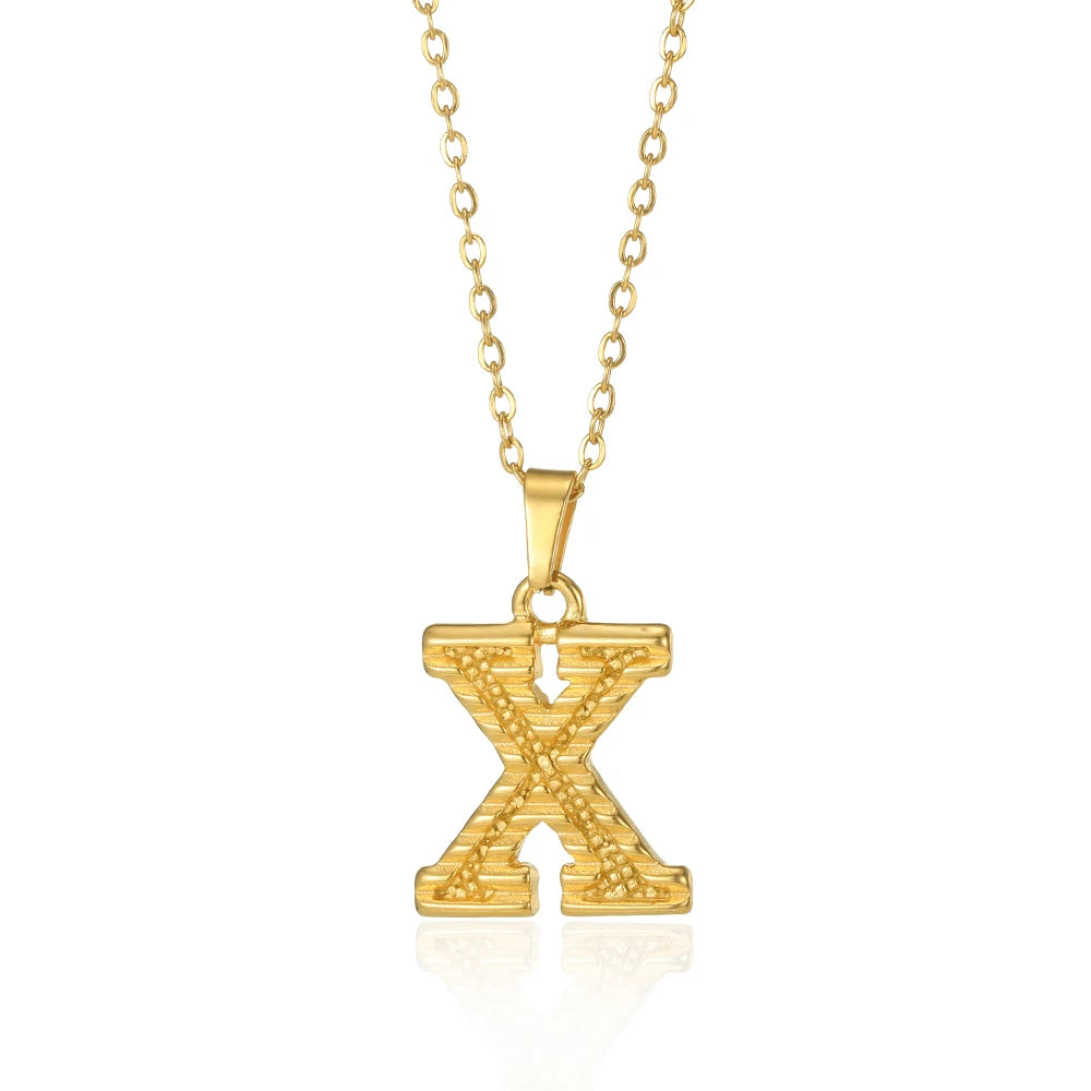 Myjuri Bold Initial Necklace — 18K Gold