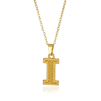 Myjuri Bold Initial Necklace — 18K Gold