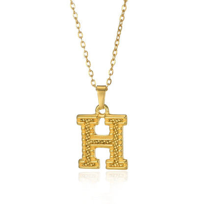 Myjuri Bold Initial Necklace — 18K Gold