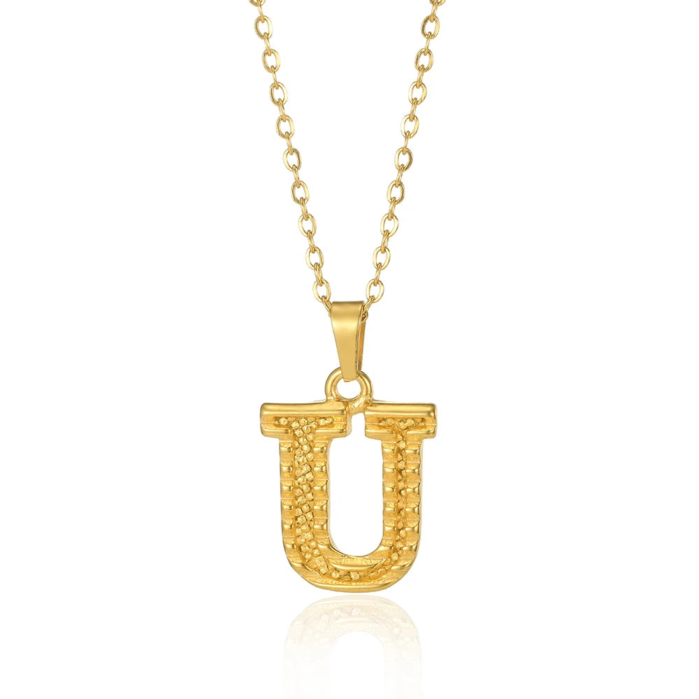 Myjuri Bold Initial Necklace — 18K Gold