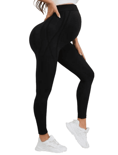 legging grossesse noir 